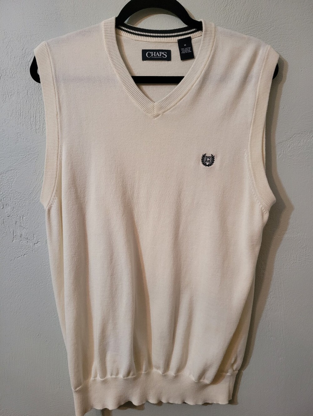 Chaps Men's 100% Cotton Knit Vest Size Medium!!